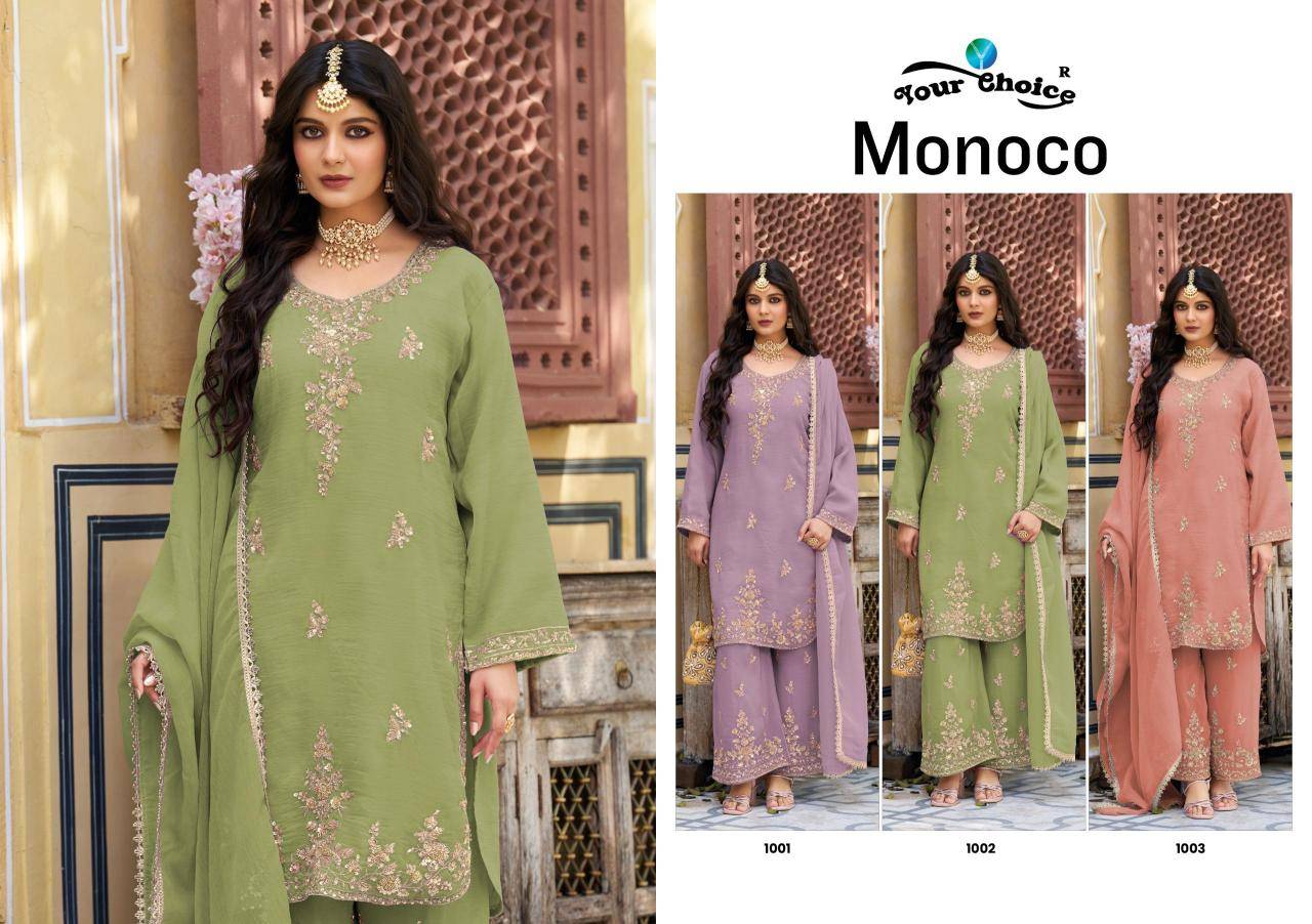 Your choice monoco salwar suit wholesalers in surat